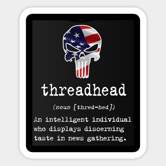 Thread Head!!!!! Sticker by Patter's Place